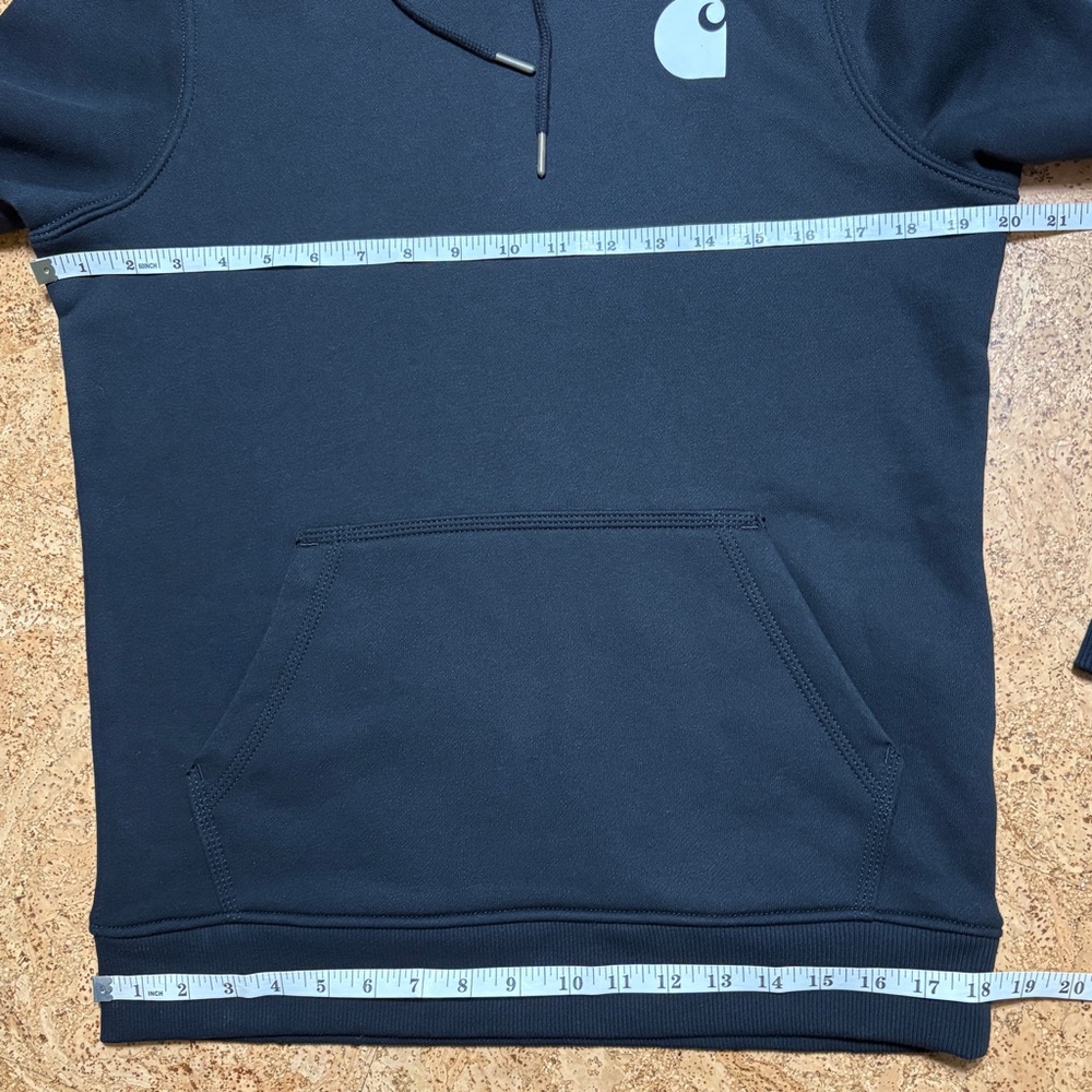 Carhartt Wm’s Relaxed Fit Logo Sleeve Fleece Hoodie NWOT In Black Sz S(4-6) - Picture 12 of 13